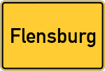 Place name sign Flensburg