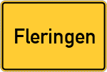 Place name sign Fleringen