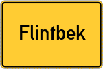 Place name sign Flintbek