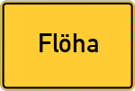 Place name sign Flöha