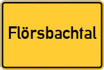 Place name sign Flörsbachtal