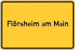 Place name sign Flörsheim am Main