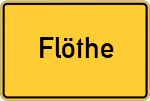 Place name sign Flöthe