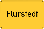 Place name sign Flurstedt