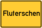 Place name sign Fluterschen