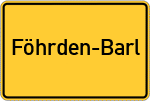 Place name sign Föhrden-Barl
