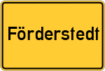 Place name sign Förderstedt