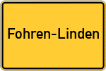 Place name sign Fohren-Linden