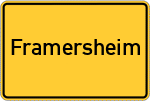 Place name sign Framersheim