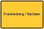 Place name sign Frankenberg / Sachsen