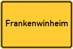 Place name sign Frankenwinheim