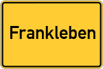 Place name sign Frankleben