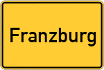 Place name sign Franzburg