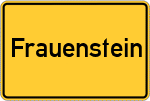Place name sign Frauenstein, Sachsen