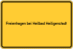 Place name sign Freienhagen bei Heilbad Heiligenstadt
