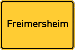 Place name sign Freimersheim, Rheinhessen