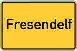 Place name sign Fresendelf