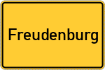Place name sign Freudenburg