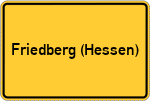 Place name sign Friedberg (Hessen)