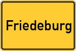 Place name sign Friedeburg, Ostfriesland
