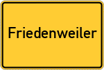 Place name sign Friedenweiler