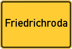 Place name sign Friedrichroda