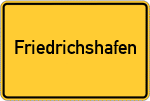 Place name sign Friedrichshafen