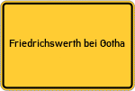 Place name sign Friedrichswerth bei Gotha