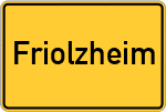 Place name sign Friolzheim