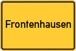Place name sign Frontenhausen