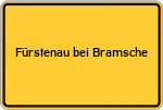 Place name sign Fürstenau bei Bramsche