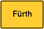 Place name sign Fürth, Odenwald