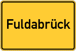 Place name sign Fuldabrück