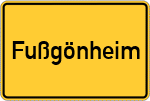 Place name sign Fußgönheim