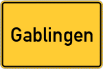 Place name sign Gablingen