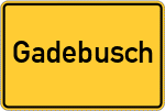 Place name sign Gadebusch