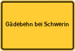 Place name sign Gädebehn bei Schwerin, Mecklenburg