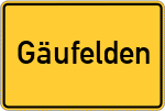 Place name sign Gäufelden