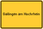 Place name sign Gailingen am Hochrhein