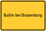 Place name sign Gallin bei Boizenburg