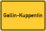Place name sign Gallin-Kuppentin