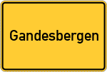 Place name sign Gandesbergen