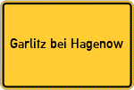 Place name sign Garlitz bei Hagenow