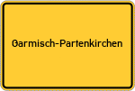 Place name sign Garmisch-Partenkirchen