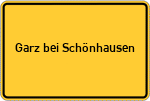 Place name sign Garz bei Schönhausen