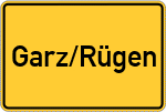 Place name sign Garz/Rügen