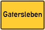 Place name sign Gatersleben
