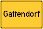 Place name sign Gattendorf, Oberfranken