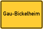 Place name sign Gau-Bickelheim