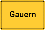 Place name sign Gauern